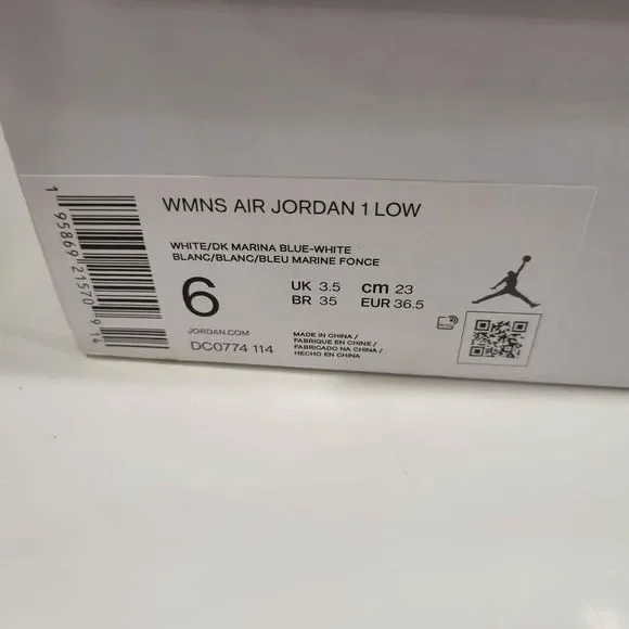 Women's Air Jordan low Size 6W Marina Blue 2022 DC0774-114 GREAT CONDITION - Picture 2 of 10